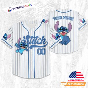 Custom Disney Lilo and Stitch Stitch Baseball Jersey 3