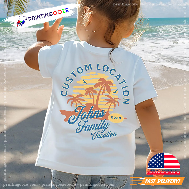 Custom Family Vacation 2025 Retro Sunset Shirt Custom Family Vacation 2025 Retro Sunset Shirt