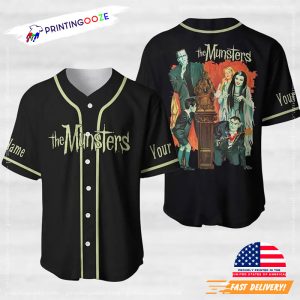 Custom Halloween The Munsters Baseball Jersey 1