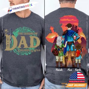 Custom The Legend Of Zelda Funny Father Day 2 Sided Shirt 2
