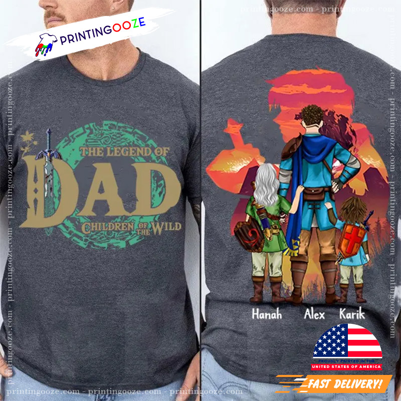 Custom The Legend Of Zelda Funny Father Day 2 Sided Shirt Custom The Legend Of Zelda Funny Father Day 2 Sided Shirt