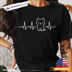 Cute Cat Heartbeat Pet T shirt