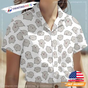 Cute Warawara The Boy and the Heron Ghibli Hawaiian Shirt 3