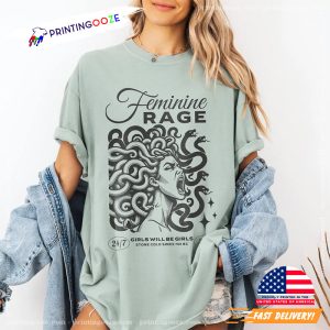Feminine Rage Medusa Greek Mythology Comfort Color Tee