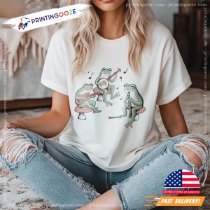 Frog Musicians 90s Retro Graphic Comfort Colors T shirt