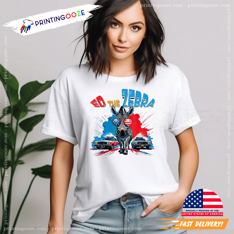 Funny Ed The Zebra USA Cops Shirt Funny Ed The Zebra USA Cops Shirt