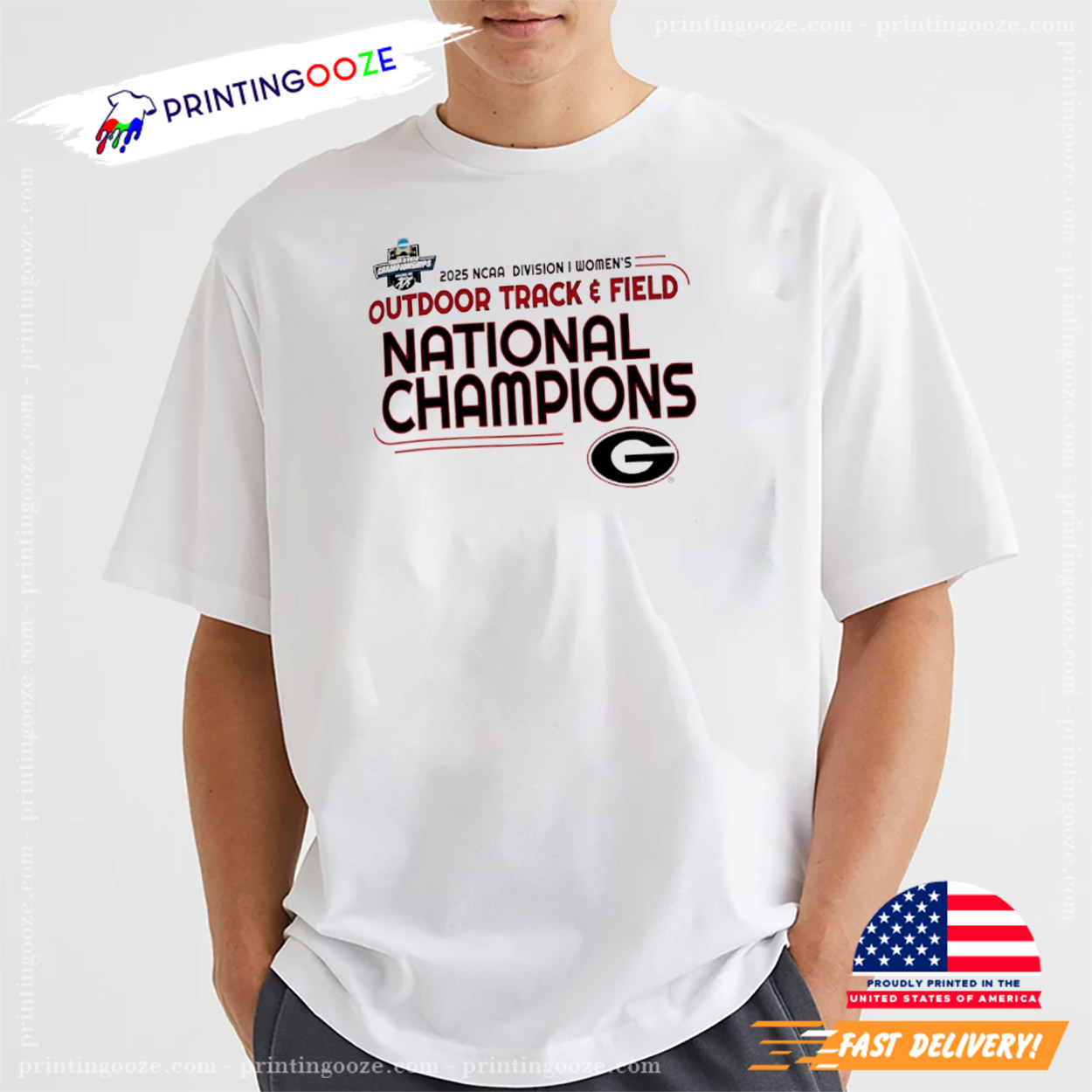 Georgia Bulldogs 2025 NCAA Outdoor Track And Field National Champions T-shirt Georgia Bulldogs 2025 NCAA Outdoor Track And Field National Champions T-shirt