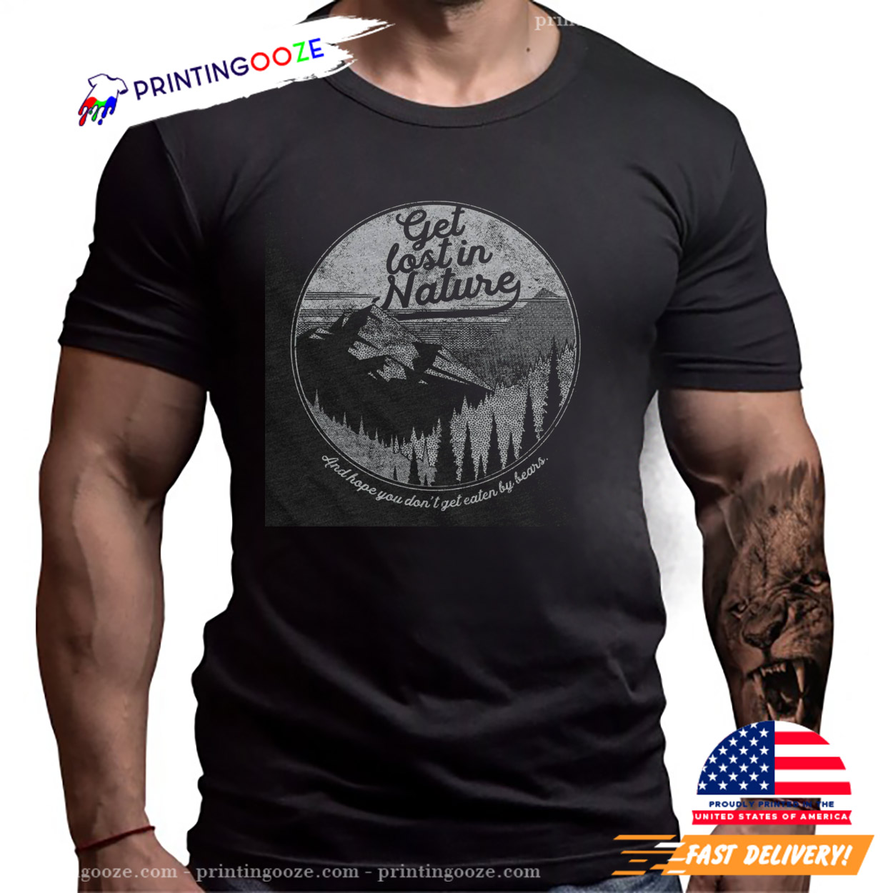 Get Lost In Nature Mountains Hiking Shirt Get Lost In Nature Mountains Hiking Shirt