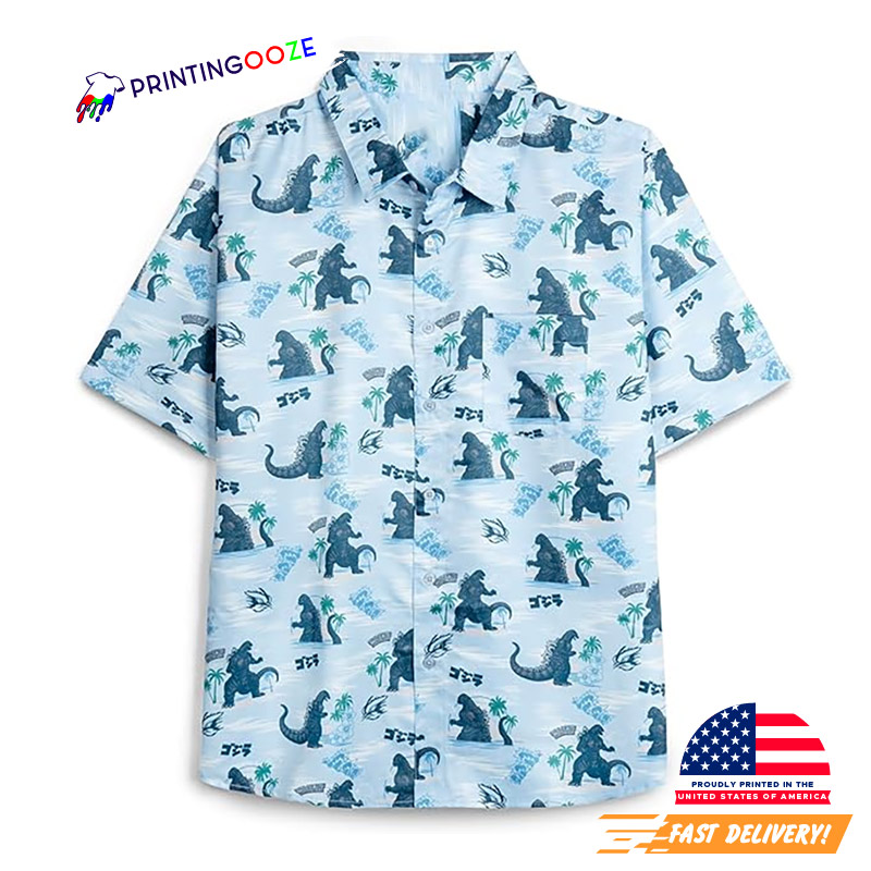 Godzilla Summer Hawaiian T-shirt Godzilla Summer Hawaiian T-shirt