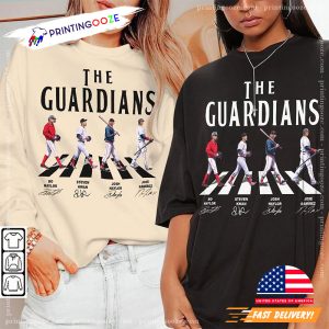 Guardians Walking Abbey Road Signatures Baseball Shirt 2