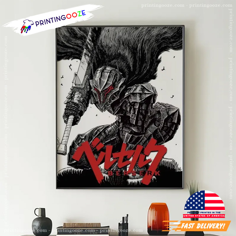 Guts Black Swordsman Berserk Main Character Poster Guts Black Swordsman Berserk Main Character Poster