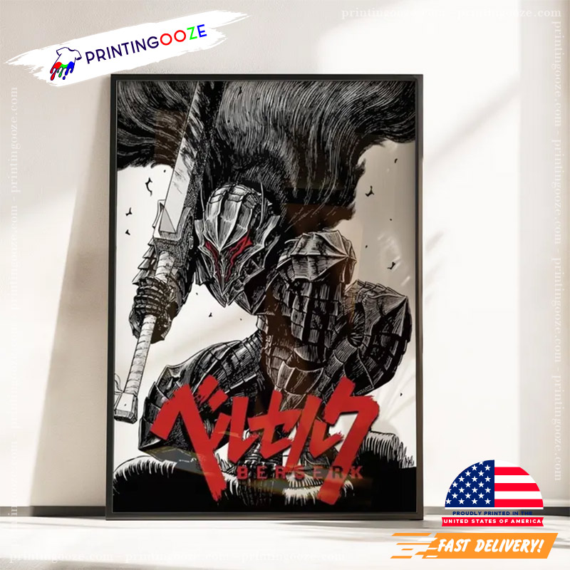 Guts Black Swordsman Berserk Main Character Poster Guts Black Swordsman Berserk Main Character Poster
