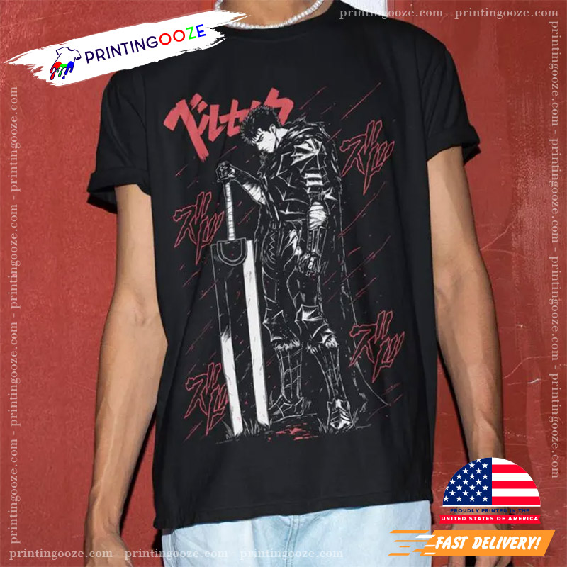 Guts Skull Knight Berserk Anime Tee Guts Skull Knight Berserk Anime Tee