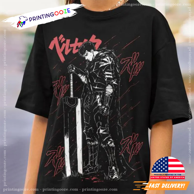Guts Skull Knight Berserk Anime Tee Guts Skull Knight Berserk Anime Tee