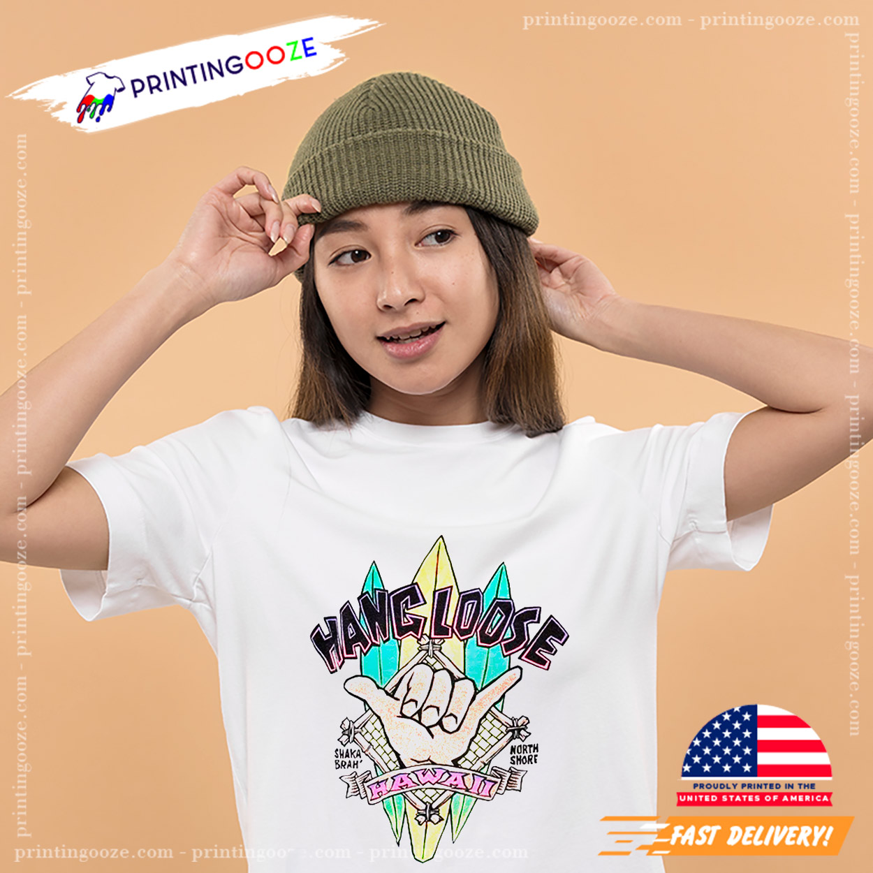 HANG LOOSE NORTH SHORE HAND SIGN T-shirt HANG LOOSE NORTH SHORE HAND SIGN T-shirt