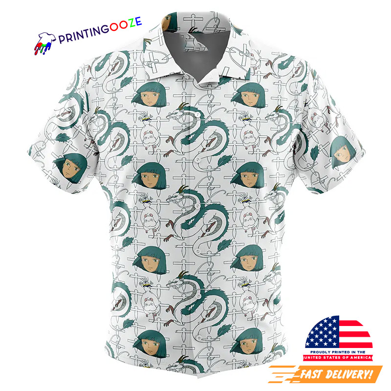 Haku Spirited Away Ghibli Hawaiian Shirt Haku Spirited Away Ghibli Hawaiian Shirt