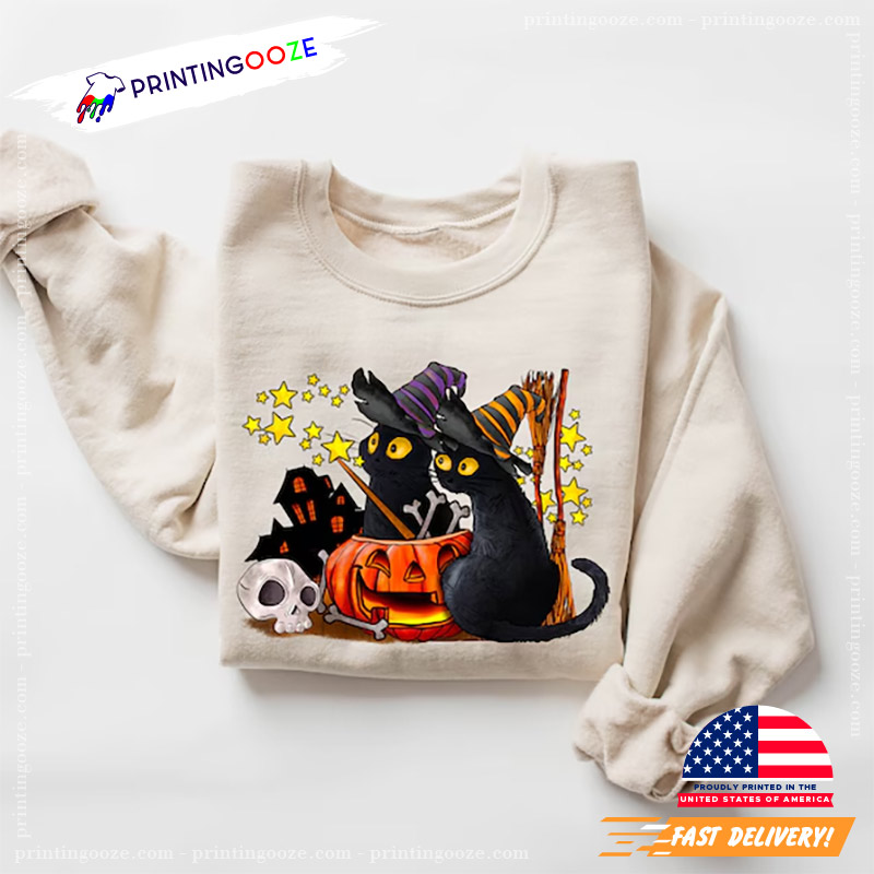 Halloween Cat Spooky Season T-shirt Halloween Cat Spooky Season T-shirt