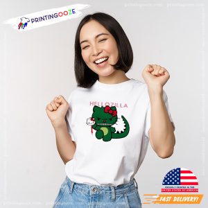 Hellozilla Hello Kitty Godzilla T shirt 1