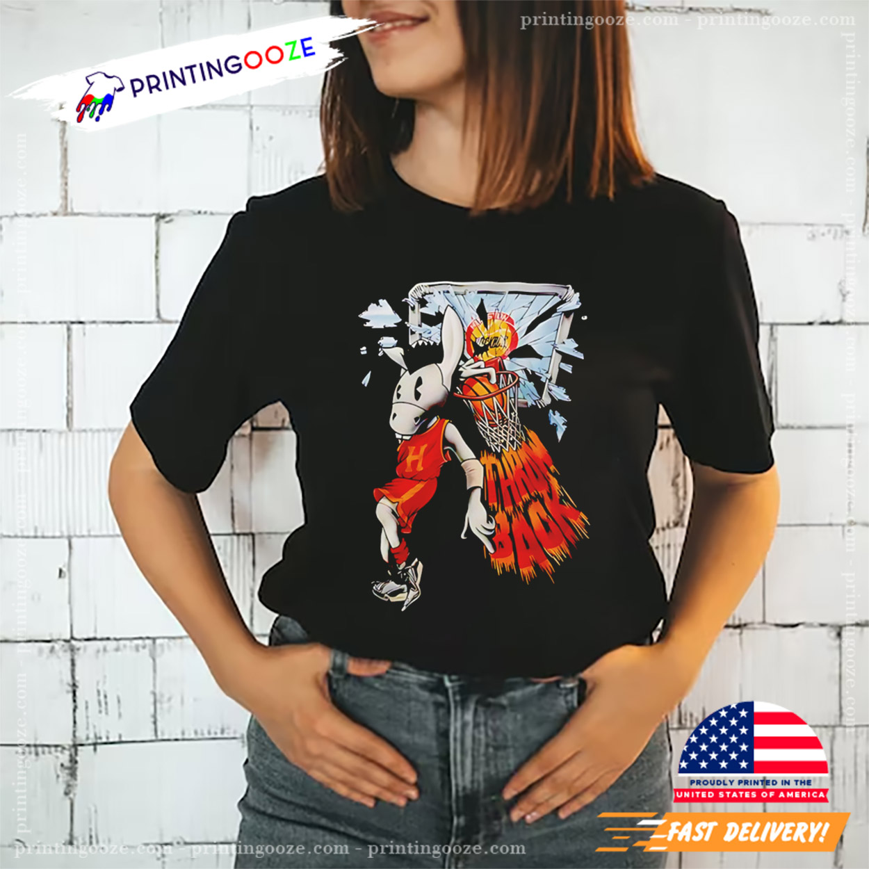 Houston Rockets X Donkeeboy Throw Back T-shirt Houston Rockets X Donkeeboy Throw Back T-shirt