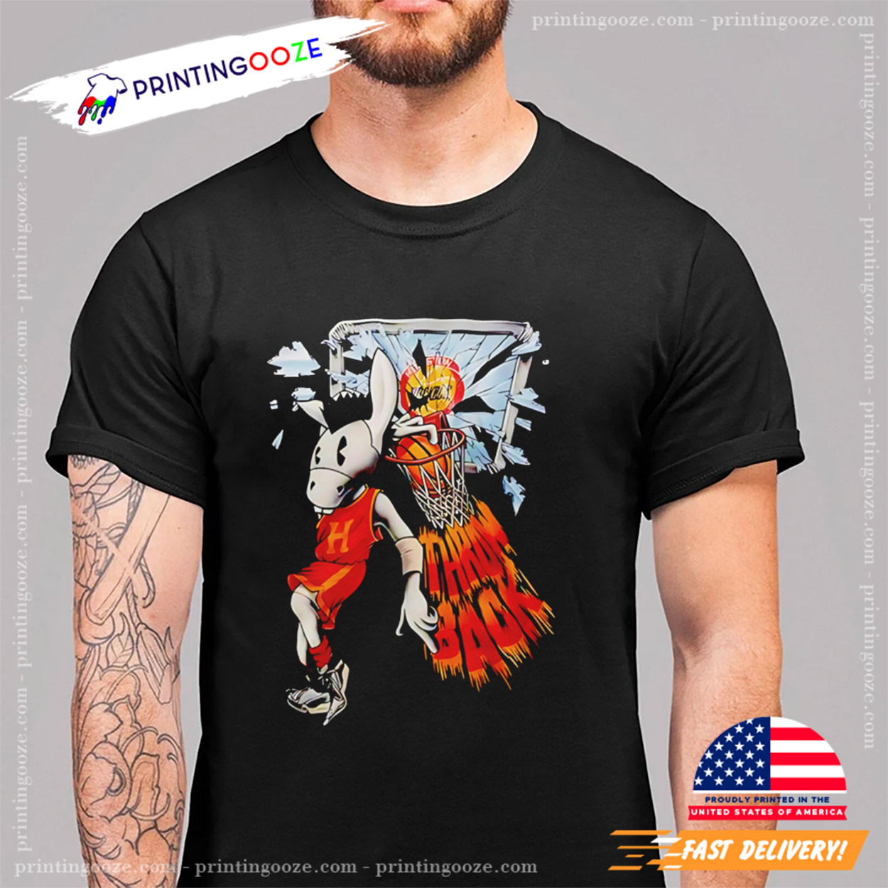 Houston Rockets X Donkeeboy Throw Back T-shirt Houston Rockets X Donkeeboy Throw Back T-shirt
