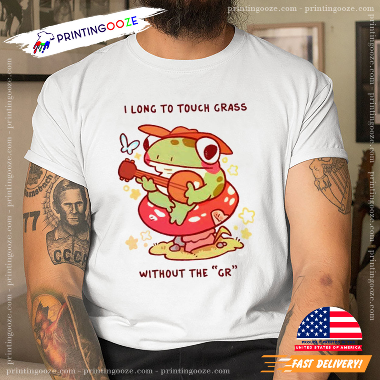I Long To Touch Grass Without The Gr Weird Frog Meme T-shirt I Long To Touch Grass Without The Gr Weird Frog Meme T-shirt