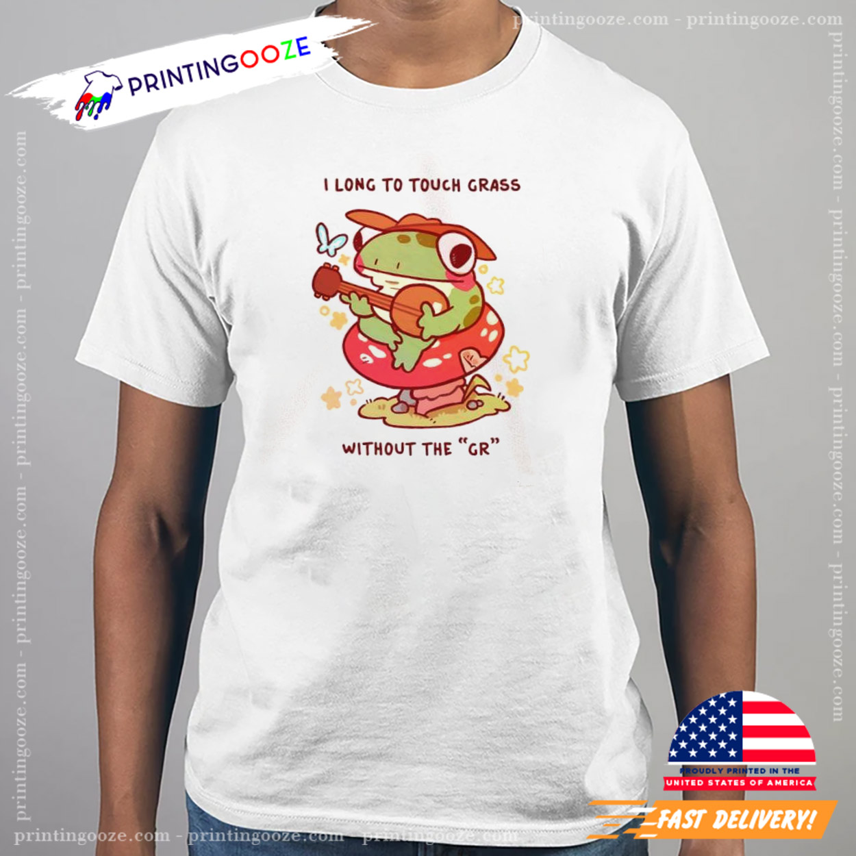 I Long To Touch Grass Without The Gr Weird Frog Meme T-shirt I Long To Touch Grass Without The Gr Weird Frog Meme T-shirt