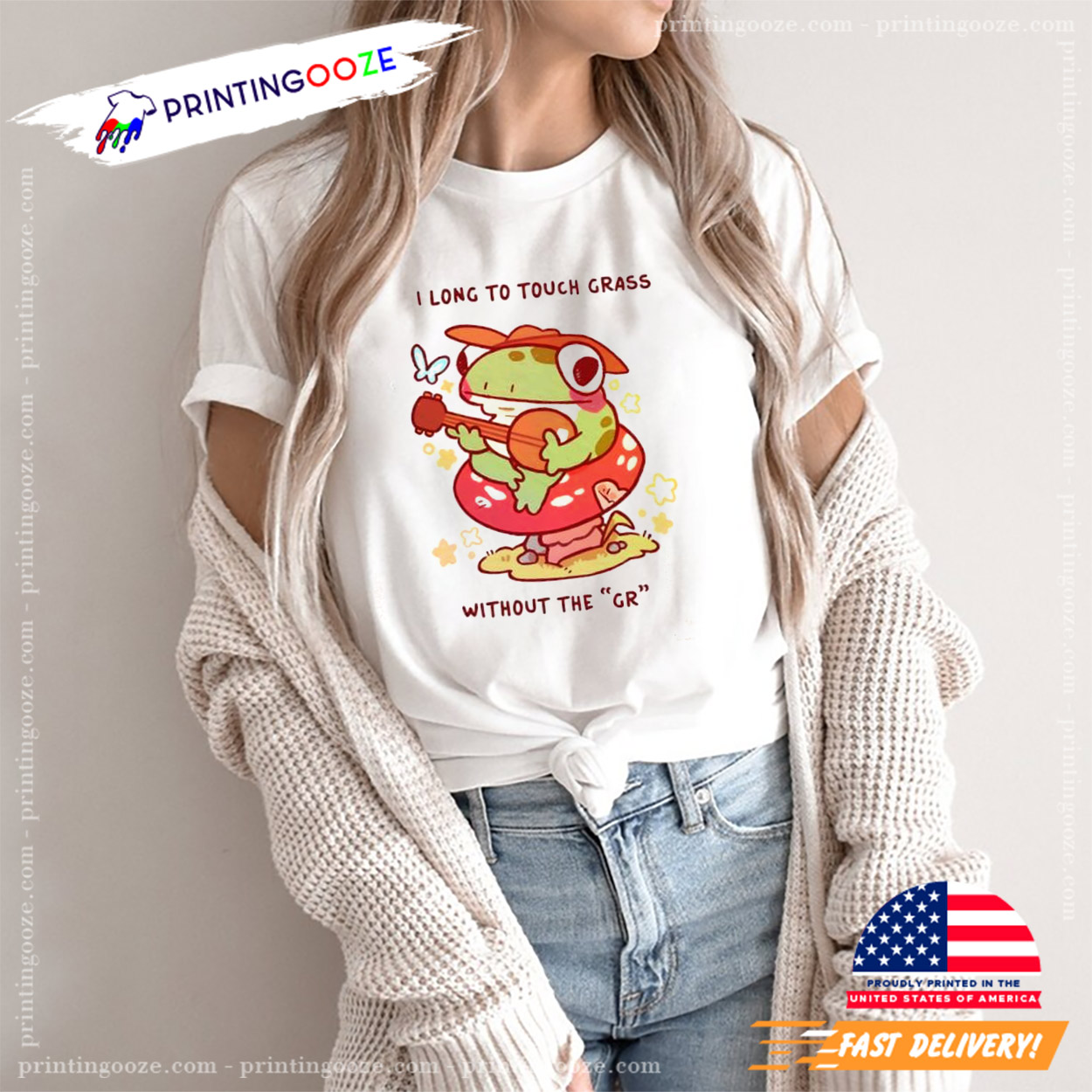 I Long To Touch Grass Without The Gr Weird Frog Meme T-shirt I Long To Touch Grass Without The Gr Weird Frog Meme T-shirt