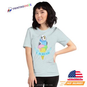 Ice Cream Blue Budgerigar Funny ice cream Comfort Colors shirt