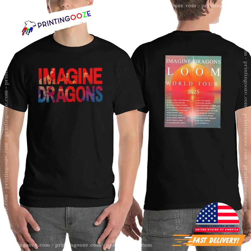 Imagine Dragons Loom World Tour 2025 2-sided Tee Imagine Dragons Loom World Tour 2025 2-sided Tee