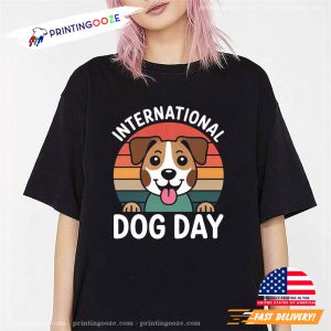 International Dog Day Cute Dog Wall Shirt 1