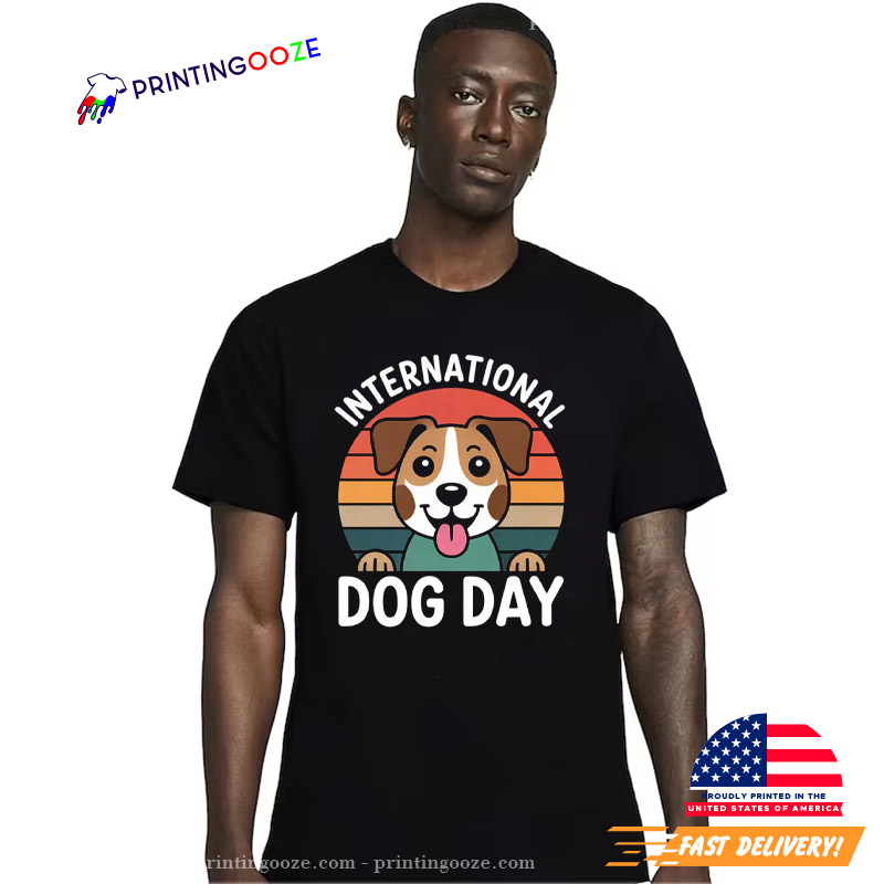 International Dog Day Cute Dog Wall Shirt International Dog Day Cute Dog Wall Shirt