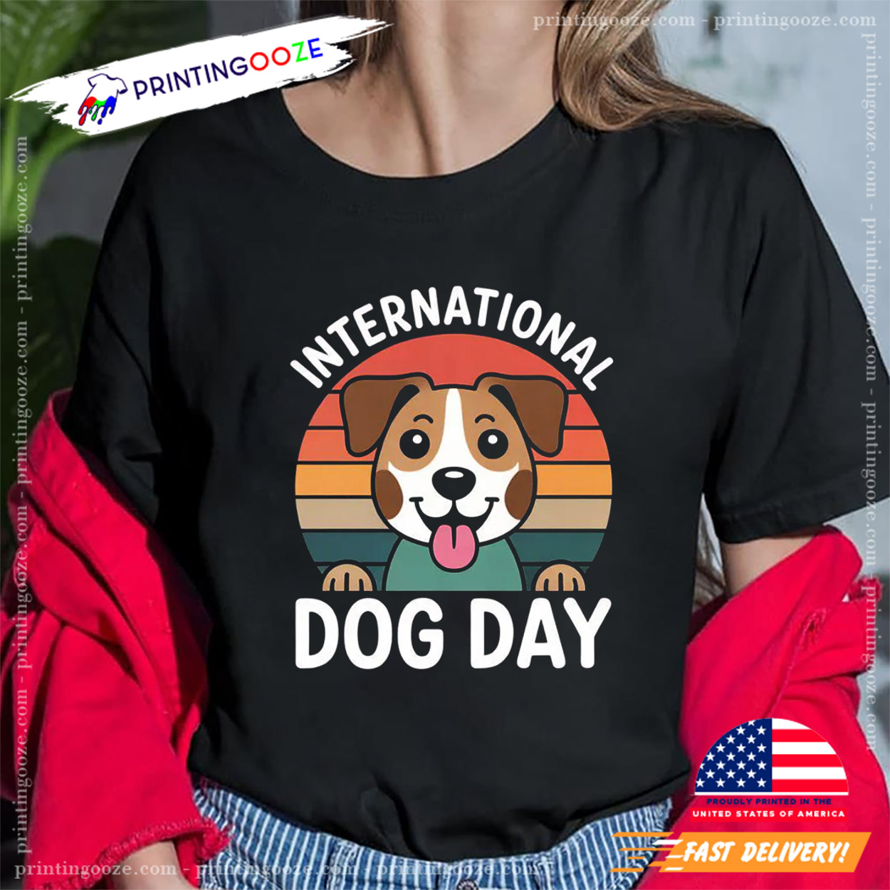 International Dog Day Cute Dog Wall Shirt International Dog Day Cute Dog Wall Shirt