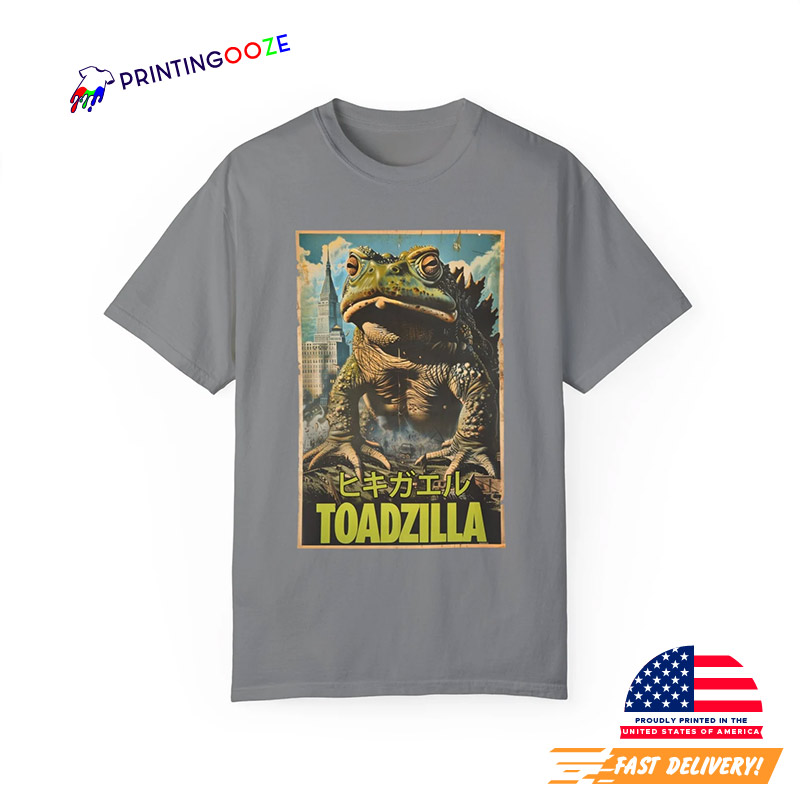 Japan Toadzilla Grodzilla Frog Comfort Colors T-shirt Japan Toadzilla Grodzilla Frog Comfort Colors T-shirt