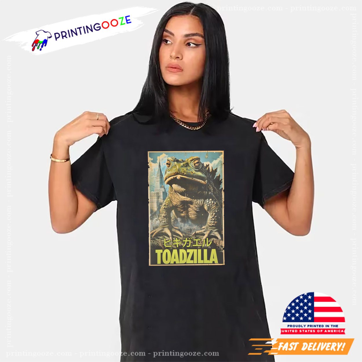Japan Toadzilla Grodzilla Frog Comfort Colors T-shirt Japan Toadzilla Grodzilla Frog Comfort Colors T-shirt