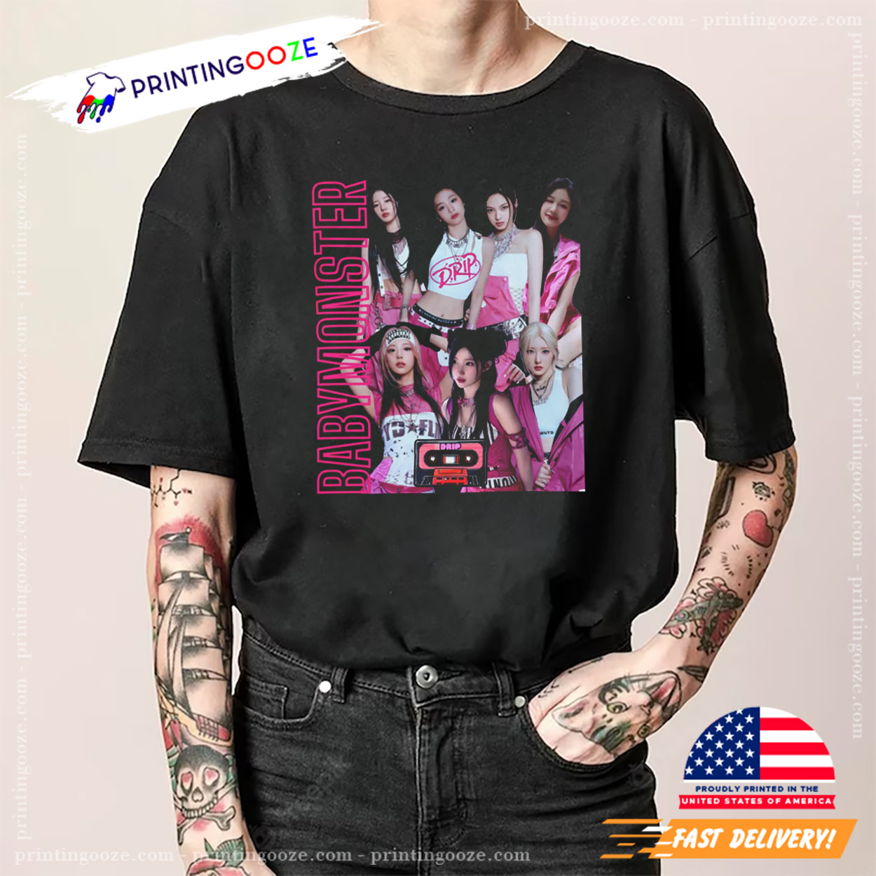 K-pop BabyMonster World Tour 2025 Fans T-shirt K-pop BabyMonster World Tour 2025 Fans T-shirt
