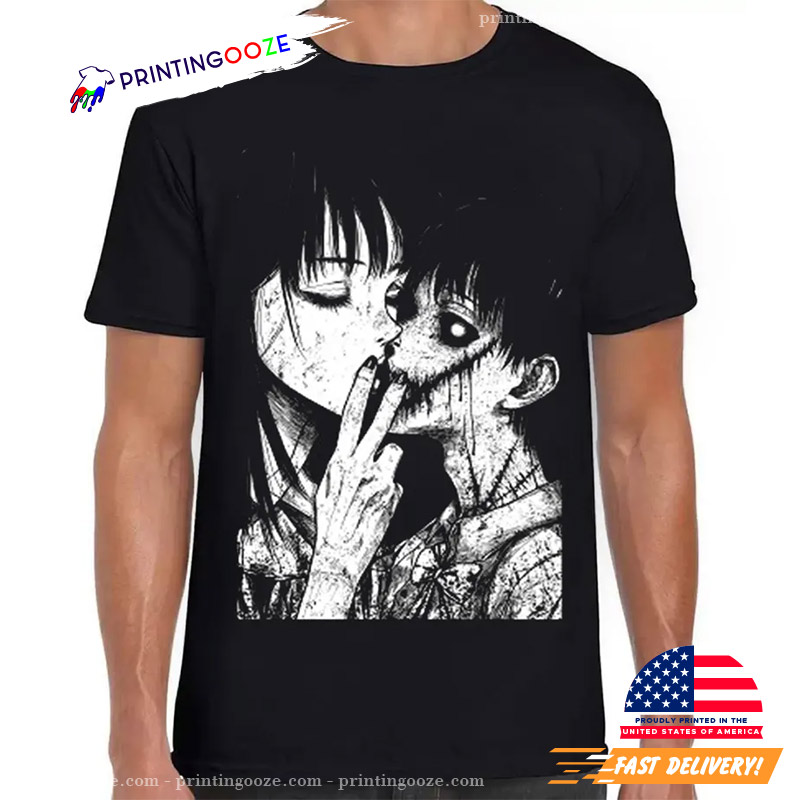 Kissing The Ghost Scary Japanese Urban Legend Anime Shirt Kissing The Ghost Scary Japanese Urban Legend Anime Shirt