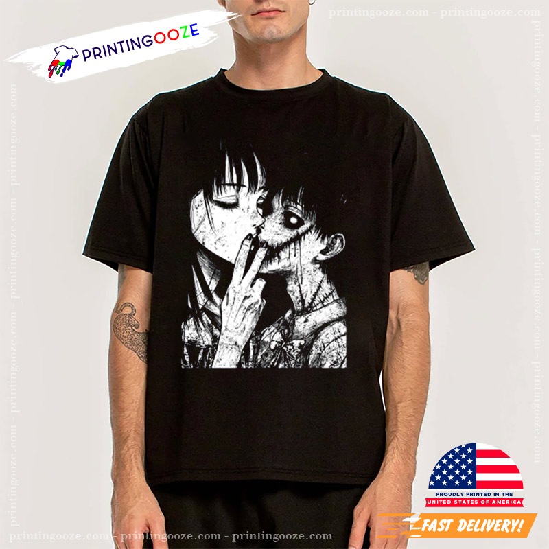 Kissing The Ghost Scary Japanese Urban Legend Anime Shirt Kissing The Ghost Scary Japanese Urban Legend Anime Shirt