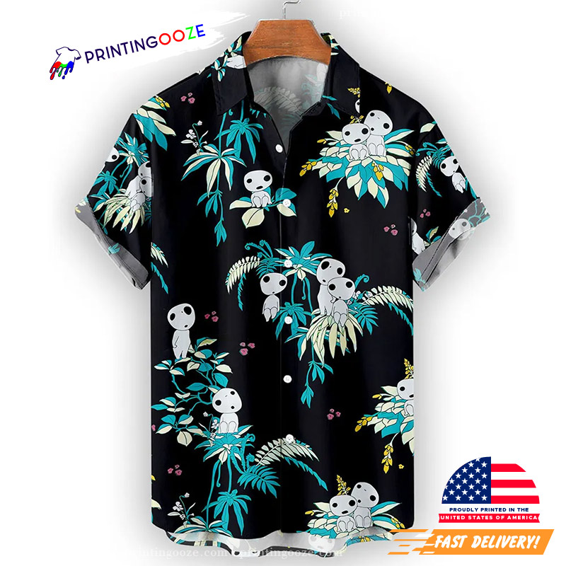 Kodama From Princess Mononoke Ghibli Hawaiian Shirt Kodama From Princess Mononoke Ghibli Hawaiian Shirt