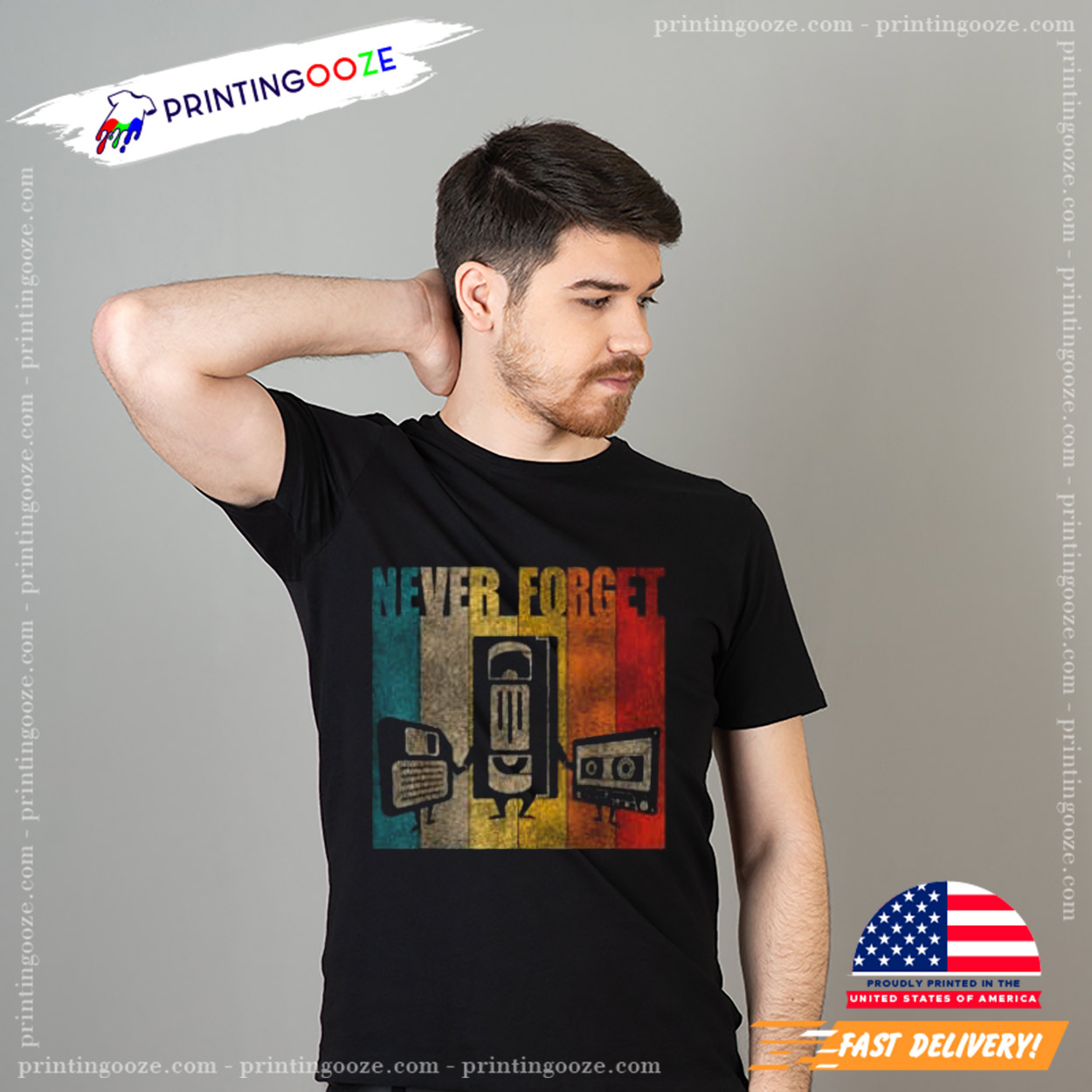 Lustig Nie Vergessen Floppy Disk VHS And Cassettes T-Shirt Lustig Nie Vergessen Floppy Disk VHS And Cassettes T-Shirt