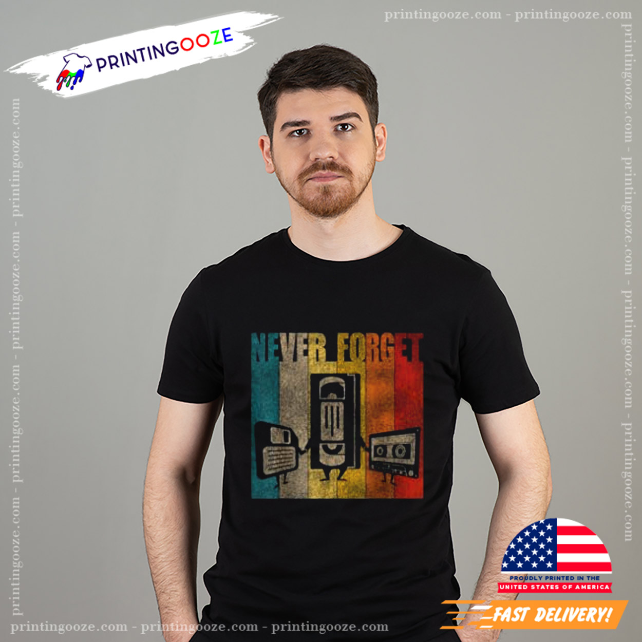 Lustig Nie Vergessen Floppy Disk VHS And Cassettes T-Shirt Lustig Nie Vergessen Floppy Disk VHS And Cassettes T-Shirt