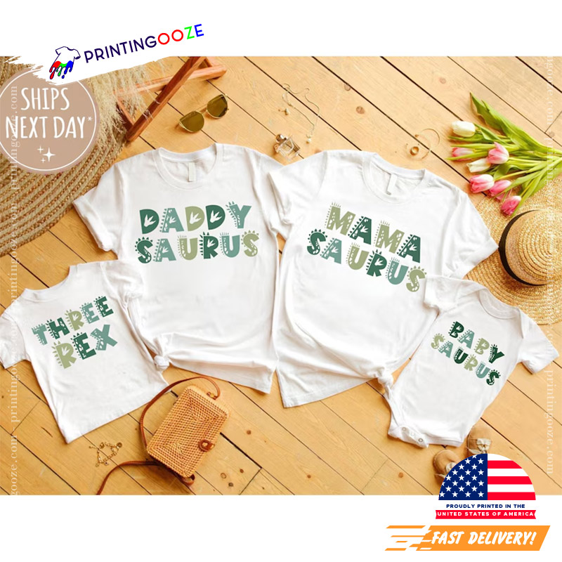 Custom MamaSaurus DadaSaurus Mom Dad Dino Matching Family Shirt Custom MamaSaurus DadaSaurus Mom Dad Dino Matching Family Shirt