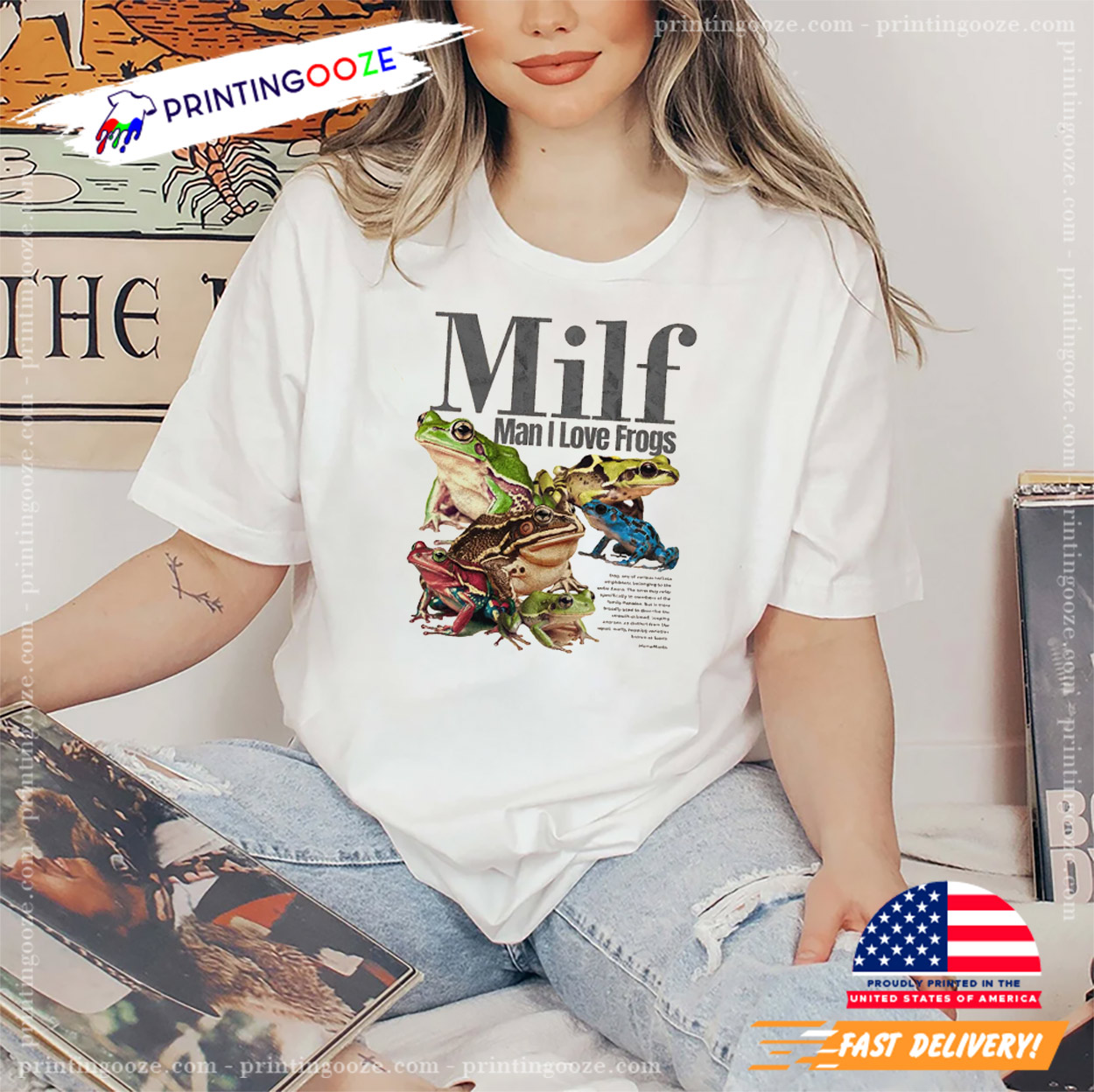 Man I Love Frogs Milf Meme Frog T-shirt Man I Love Frogs Milf Meme Frog T-shirt