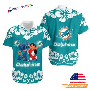 Miami Dolphins Lilo And Stitch Summer Hawaiian Shirt