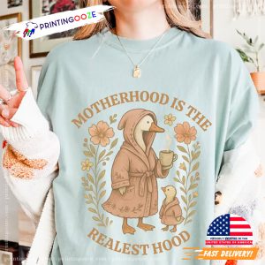 Motherhood is the Realest Hood Mothers Day Comfort Colors Shirt 3