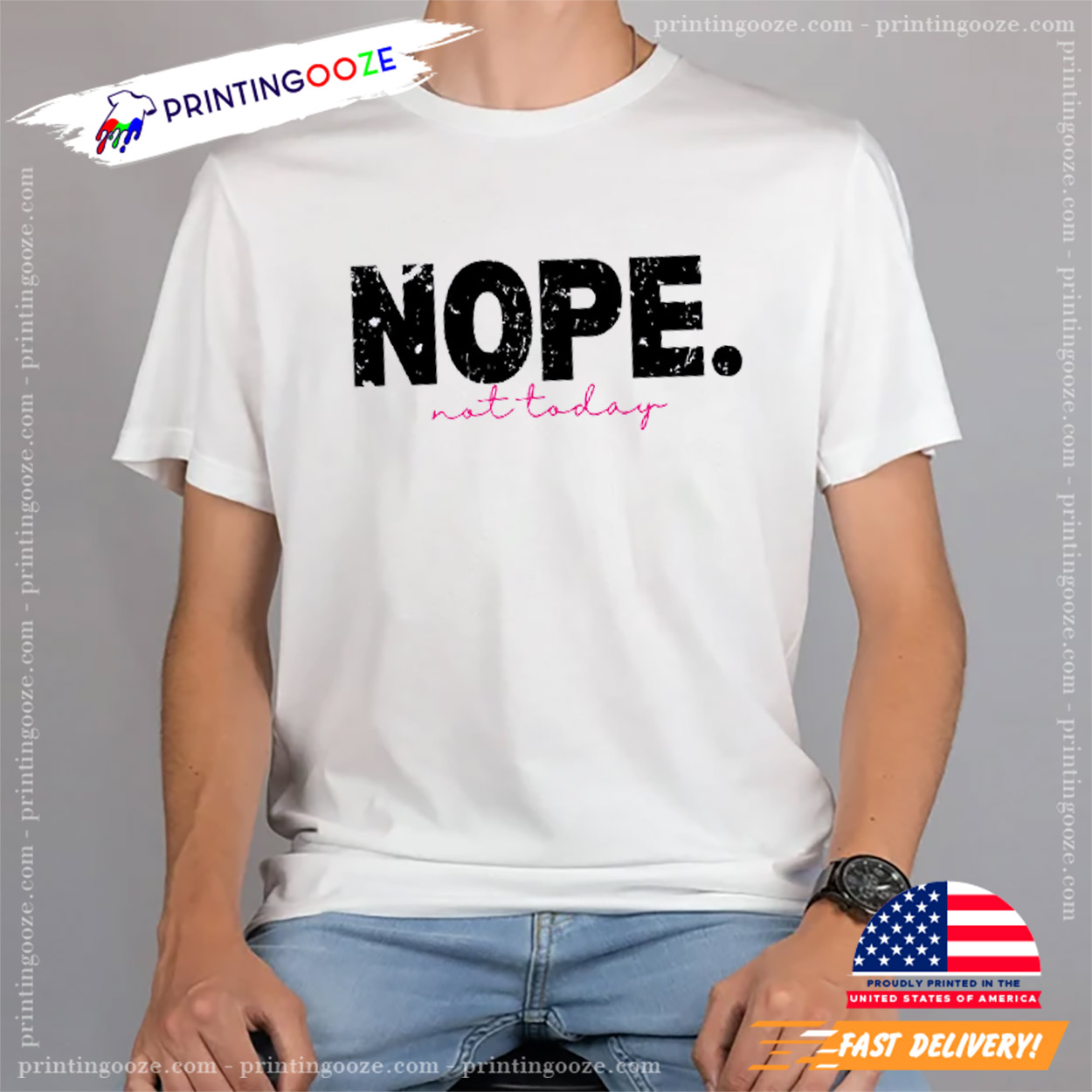 NOPE Not Today, Lazy Day Vibes T-shirt NOPE Not Today, Lazy Day Vibes T-shirt
