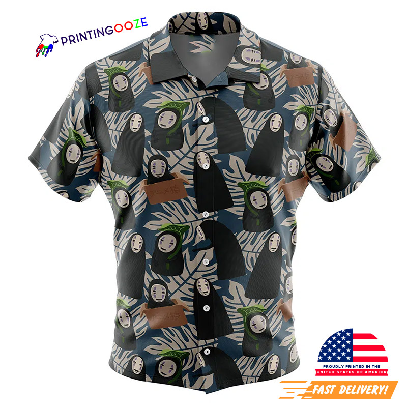 No Face Kaonashi Spirited Away Ghibli Hawaiian Shirt No Face Kaonashi Spirited Away Ghibli Hawaiian Shirt