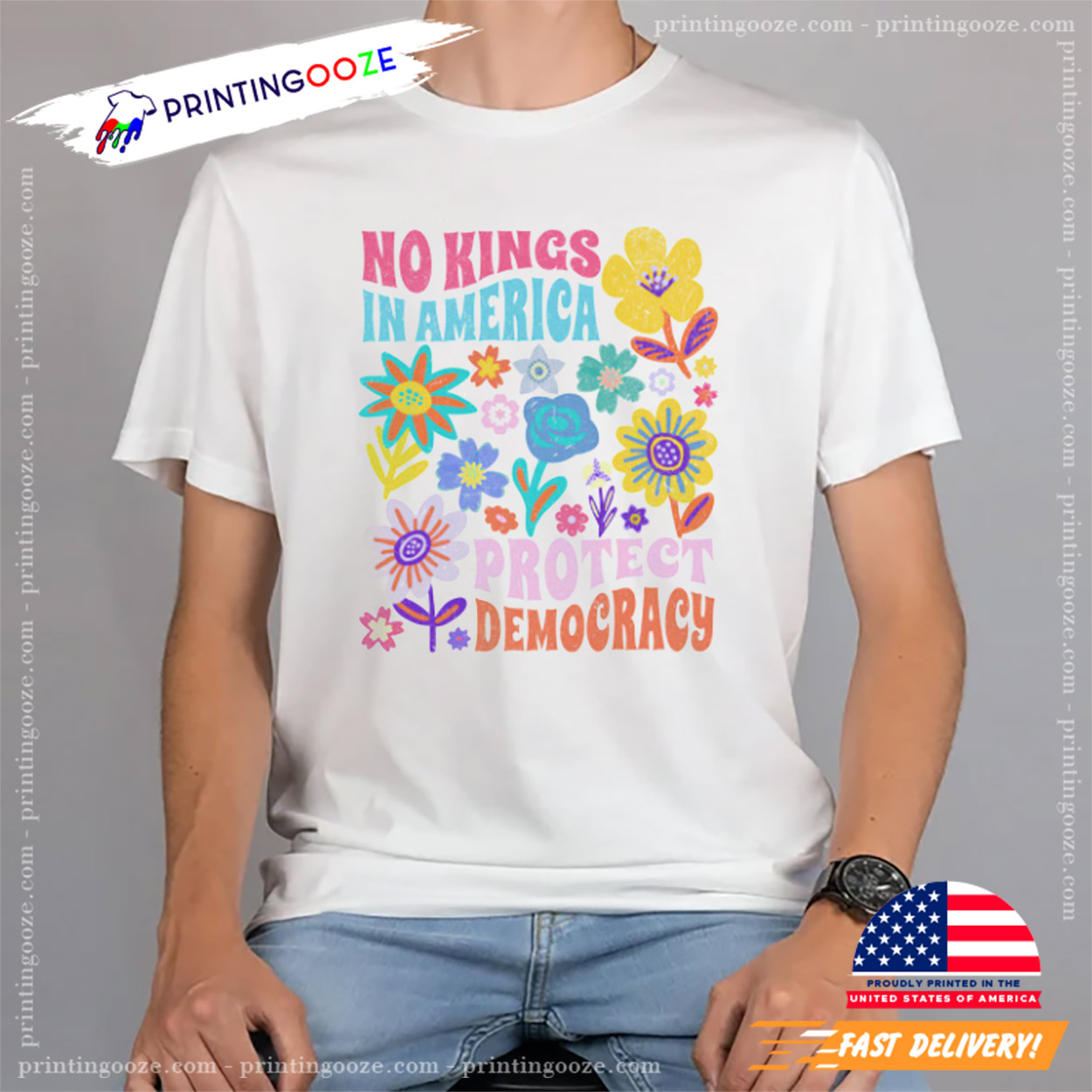 No Kings in America Protect Democracy Shirt No Kings in America Protect Democracy Shirt