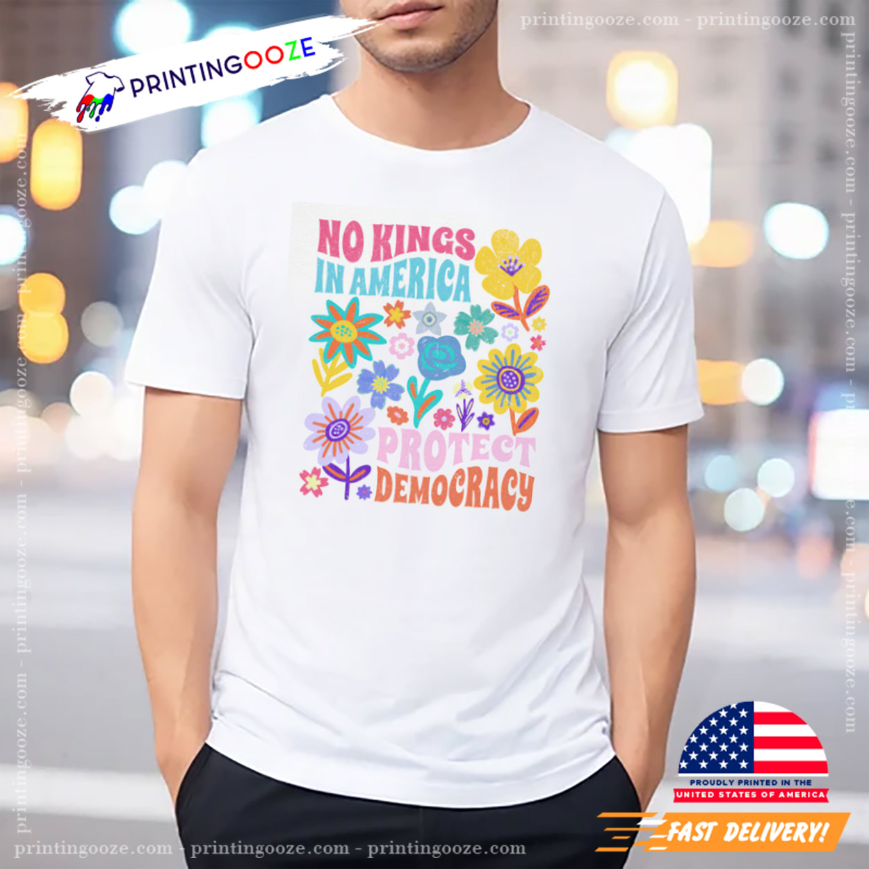No Kings in America Protect Democracy Shirt No Kings in America Protect Democracy Shirt