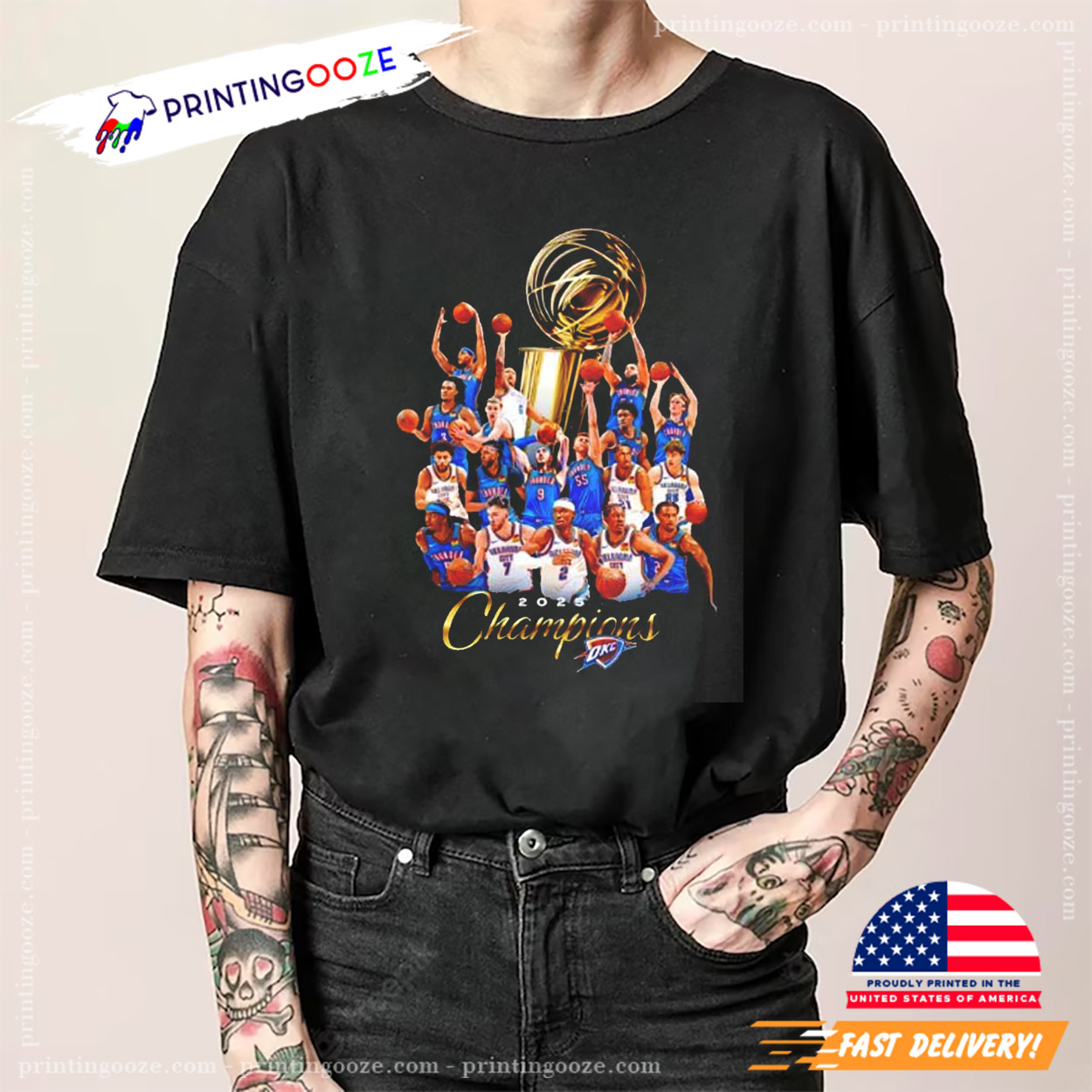 Oklahoma City Thunder 2025 Champions Shirt Oklahoma City Thunder 2025 Champions Shirt