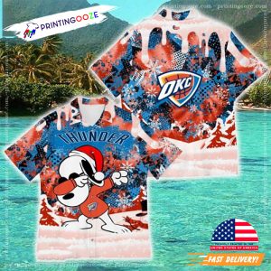 Oklahoma City Thunder Snoopy Dabbing The Peanuts Hawaiian Shirt